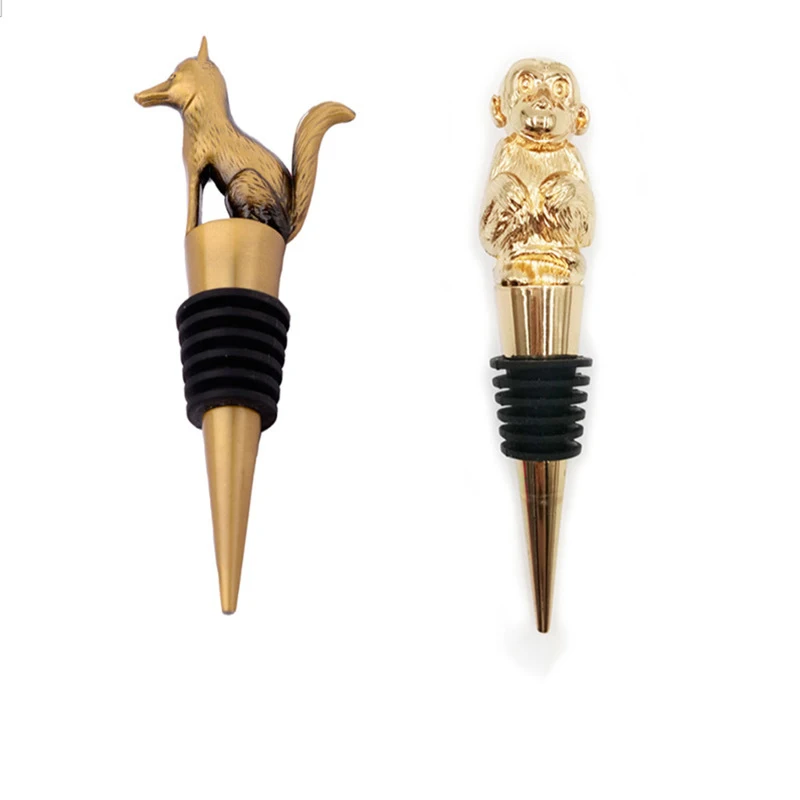 Manufacture Wholesale Custom Logo Wine Bottle Stopper Stainless Steel Red Wine Stoppers