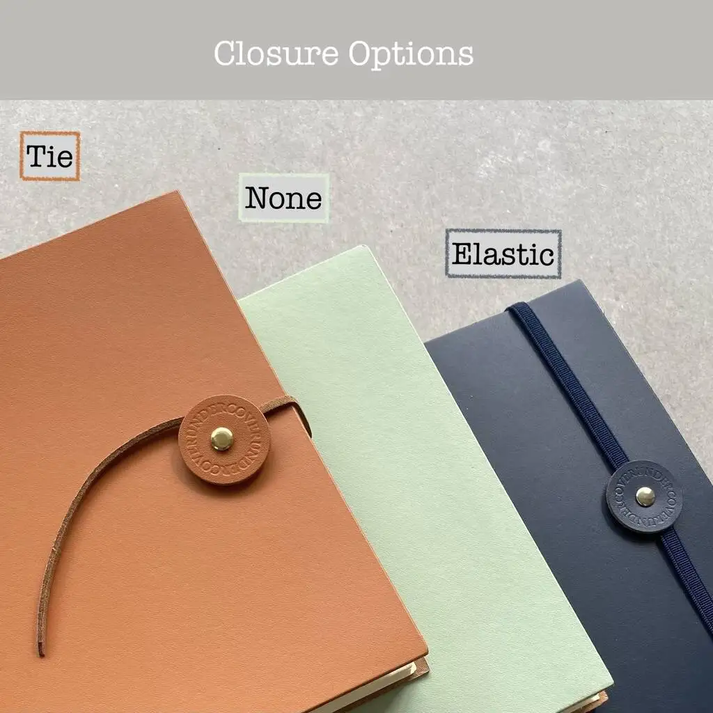 Custom Printed Personalised Spine Recycled Leather Cover Photo Album with Personalized Spine for Wedding or Travel Memories