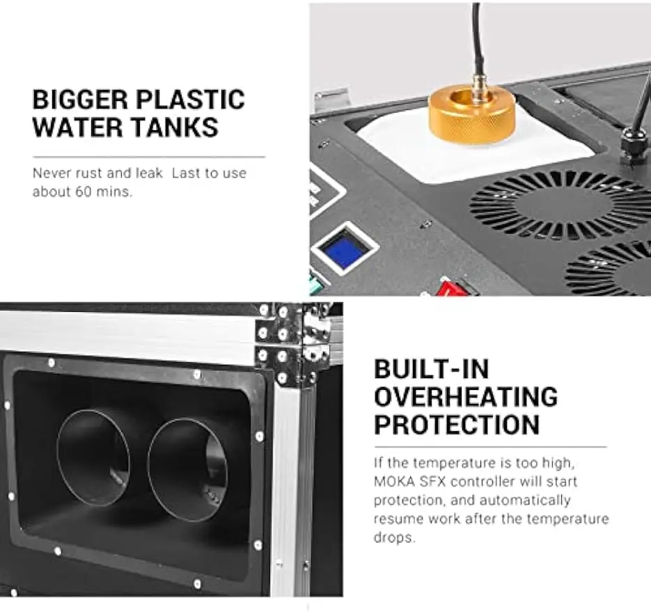 Low lying Fog Machine Double Tube 4000W High-Power Low Smoke Water Mist Machine Smoke Machine Wetting Party