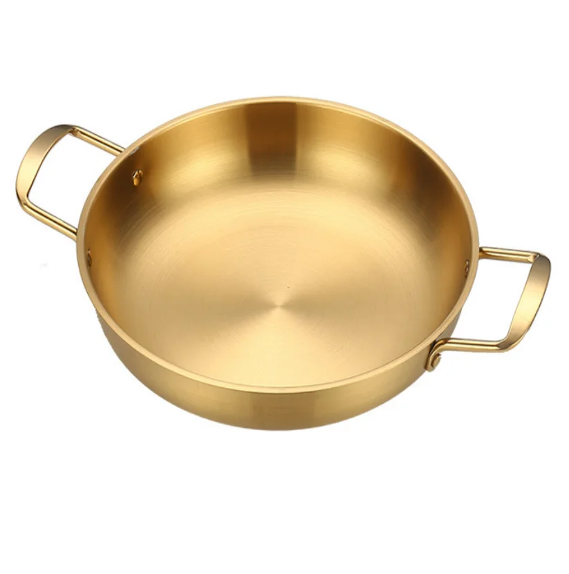 Wholesale OEM 304 Noodles soup stock crayfish cooking stainless steel hotpot seafood dry pot paella pan