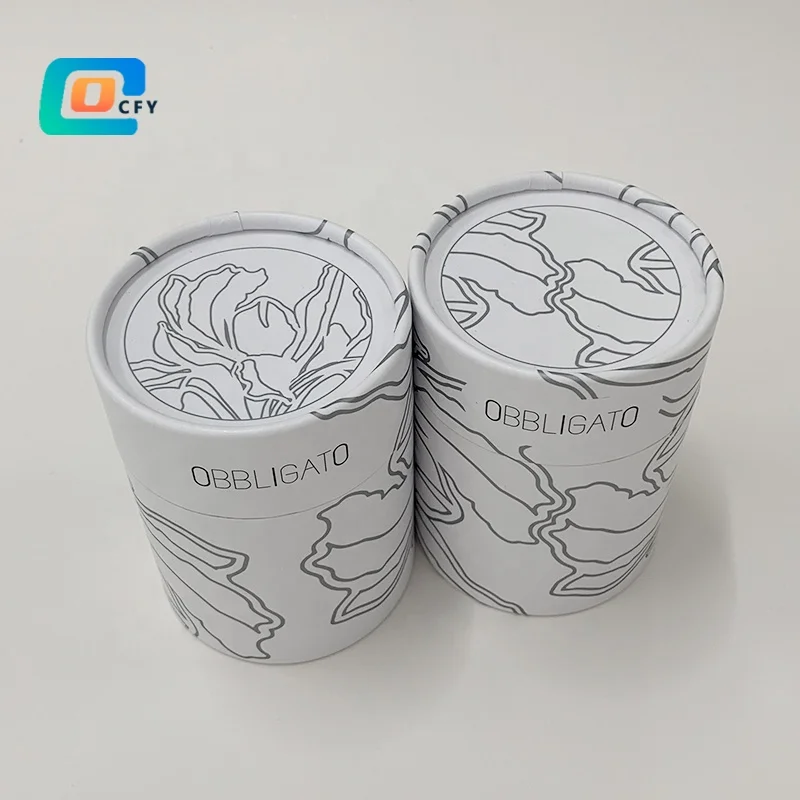 Round Box Packaging manufacturer Paper Cylinder Rigid Cardboard tube With lids for silk scarf Round Tube Gift Flower Box
