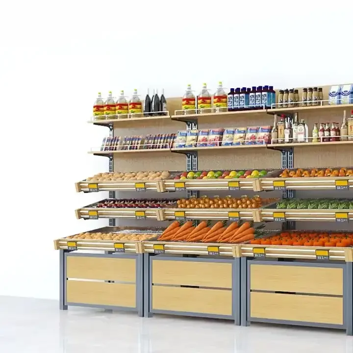 Supermarket shelves fruit and vegetable rack multilayer display shelves
