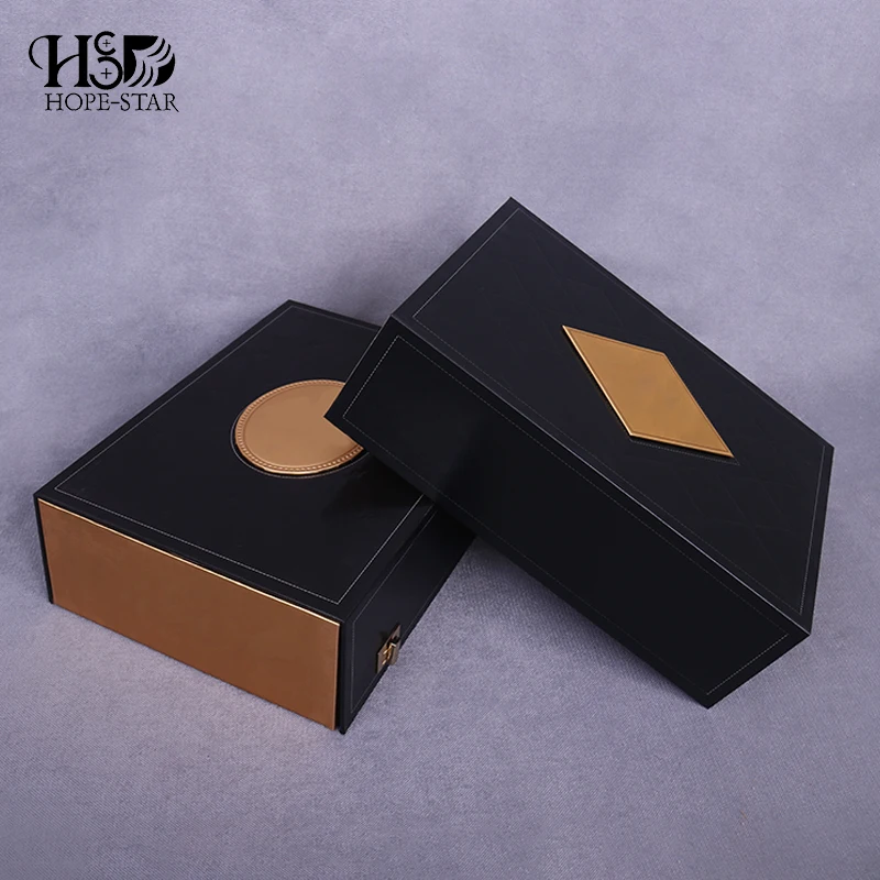 New Product Golden Supplier Empty Magnetic Luxury Wine Paper Gift Box Packaging For Red Wine