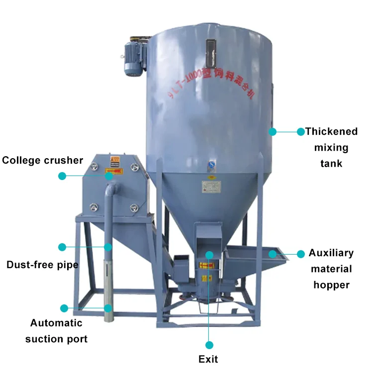 Vertical Conical Drying Mixer Stainless Steel Plastic Particle Powder Blending Mixing Machine