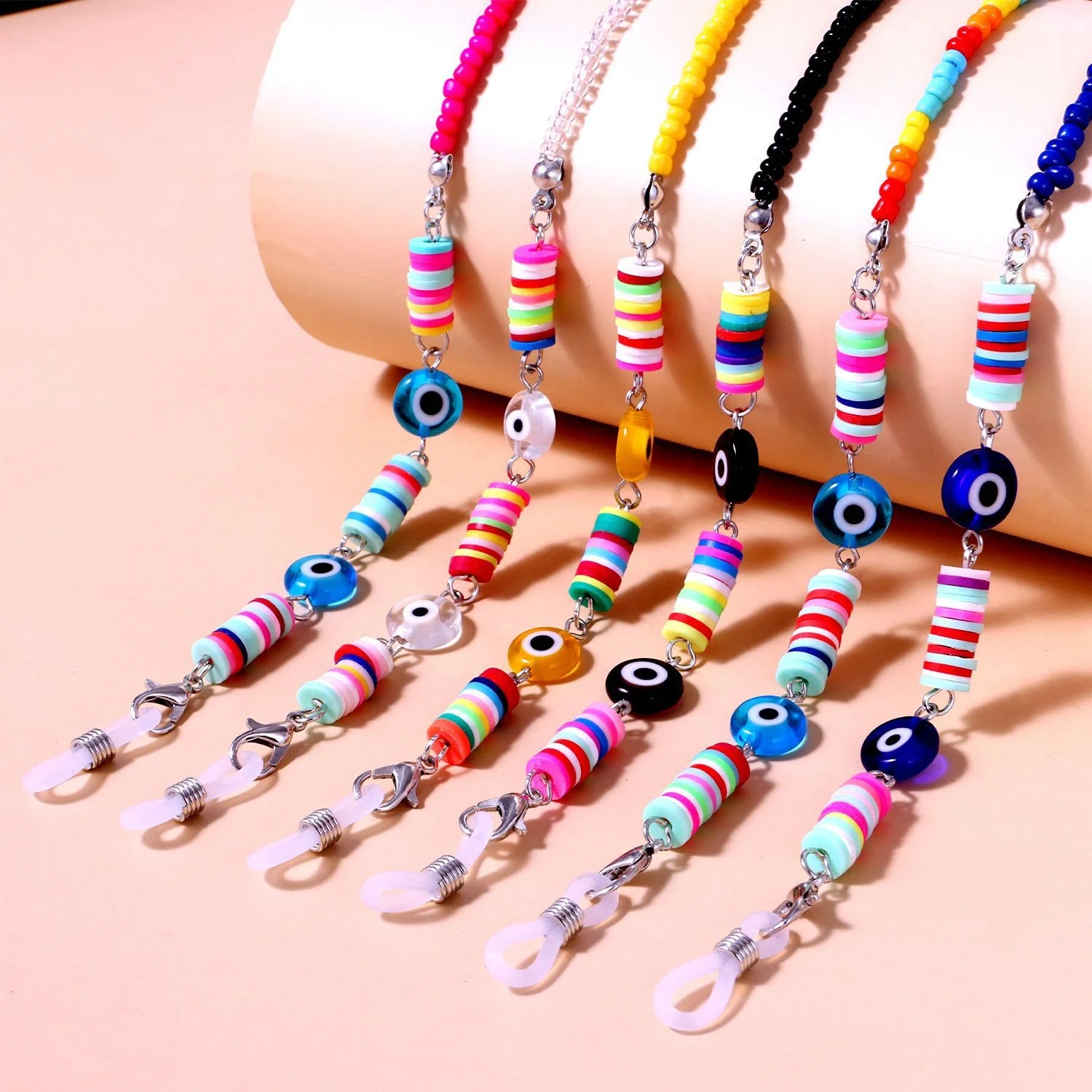 Zuowen богемный держатель для солнцезащитных очков, ювелирные аксессуары, цветные бусины для глазных очков, цепочки для очков