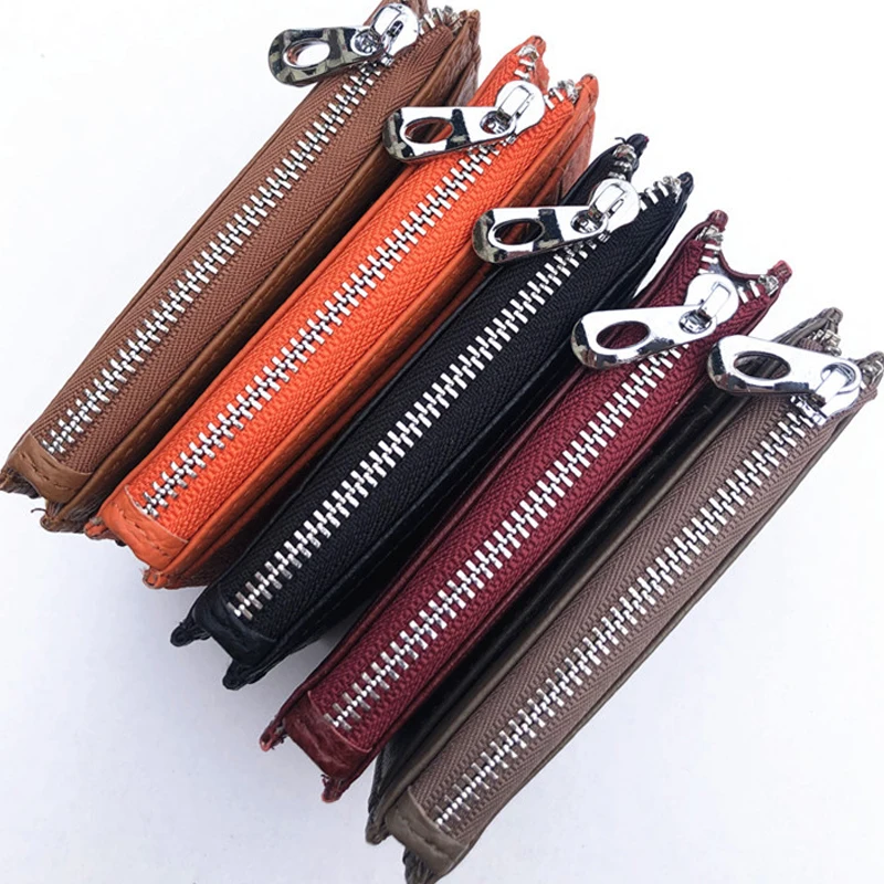 Genuine Leather Credit ID Card Holder Bank Card Sets Slim Men Women Short Rfid Mini Wallet