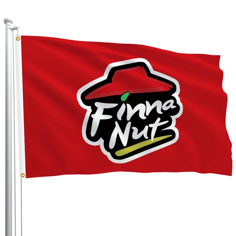 factory wholesale premium fabric 100% polyester campaign custom flag Finna nut flags, banners for outdoor indoor use