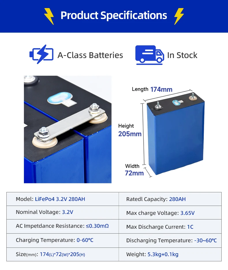 3 2 V CATL класс A 6000 с глубоким циклом Lifepo4 батарея 320ah 310AH EV солнечная система хранения