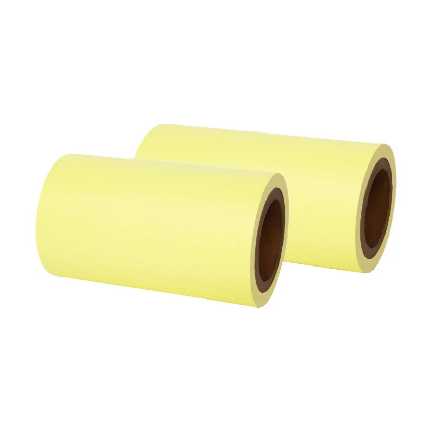 Wholesale customized yellow PE release paper giant roll isolation adhesive with minimal residue
