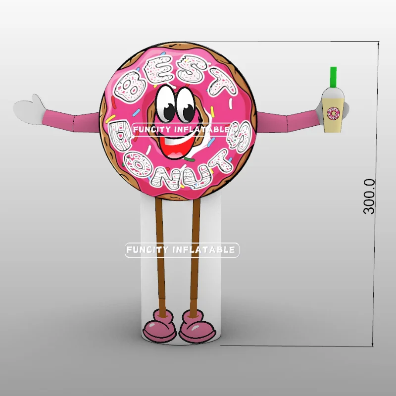 3m High Air Dancer Waving Hand with LED Light Air Tube Man Inflatable Inflatable Tube Man Inflatable Donut for Advertising