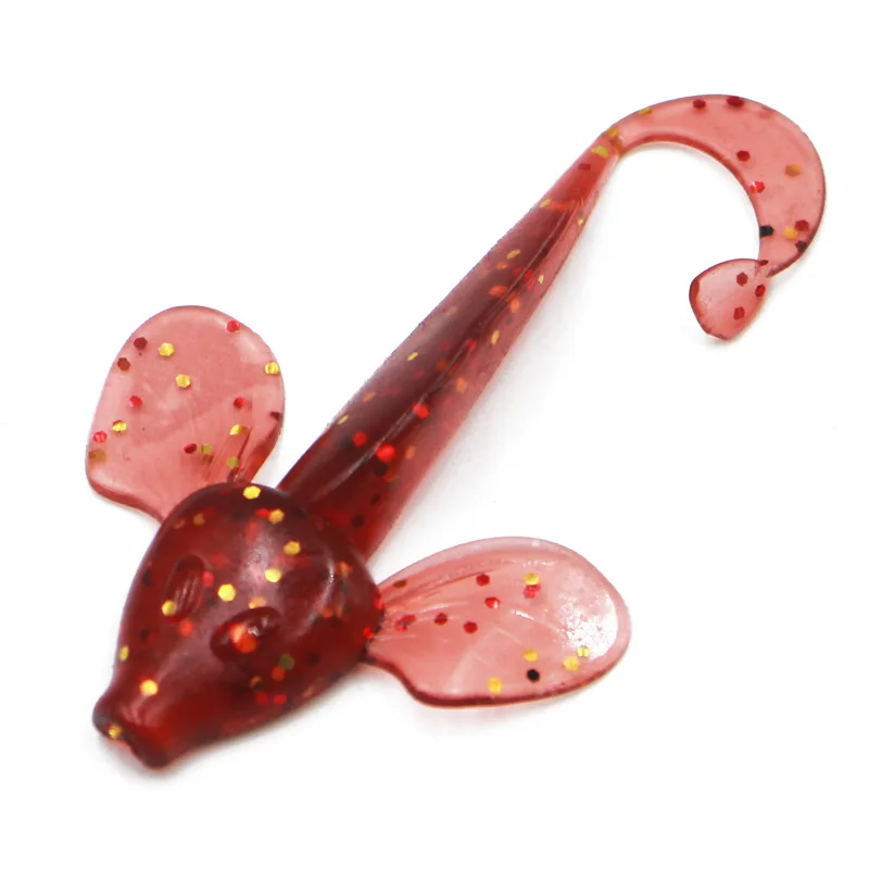 Manufacture directly sale high top 6pcs/bag 8cm big head soft fishing lure