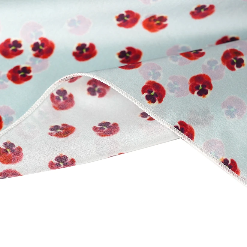 High Quality Fashionable Italian Design digital printed fabric 100% Cotton Satin For Women Dress