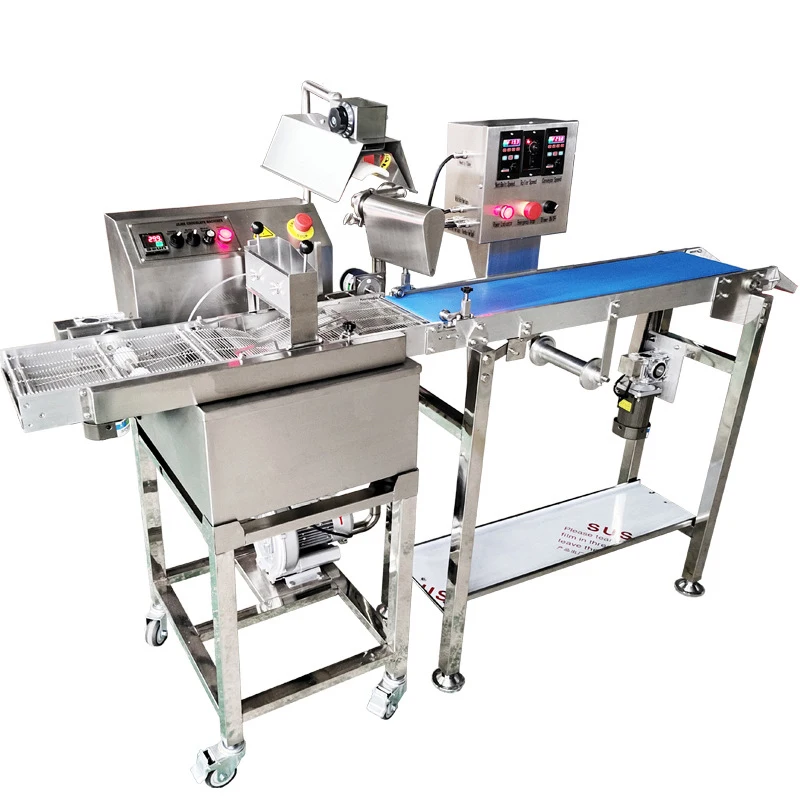 Automatic 8Kg 15kg 30kg Full Automatic Wafer Chocolate Tempering And Enrobing Machinery