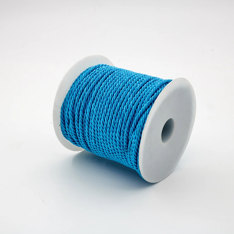 Factory wholesale gift box three-strand rope color clothing shopping gift bag portable rope polyester three-strand twisted rope