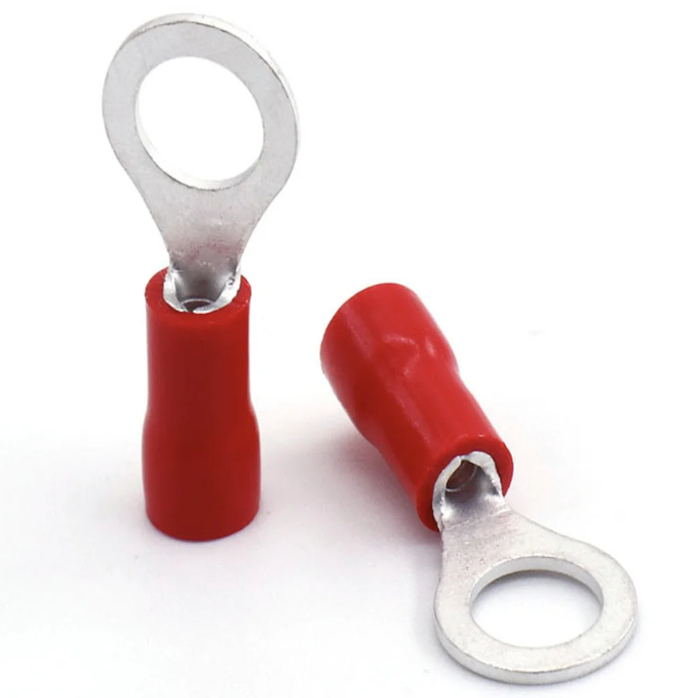 PVC  insulated tin plated ring crimp terminals round copper terminal lug