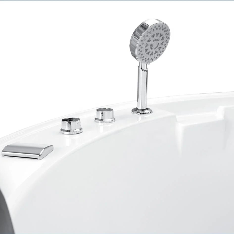 build-in jaczy acrylic bathtub 3 person round bath tub 1.8m spa drop-in hydro therapy massage bathtubs & whirlpools