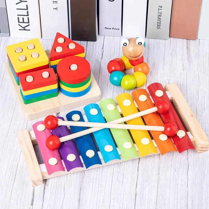 Children Montessori Educational Toys Trending Wooden Baby Intellectual Development Early Learning for 1 to 3-year-old kids