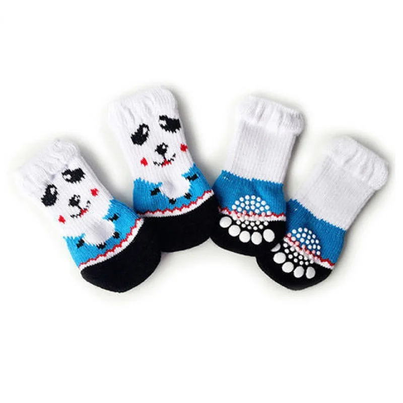 Wholesale Different Pattern Soft Pet Socks Cartoon Anti-slip Waterproof Warm Cute Pet Dog Socks
