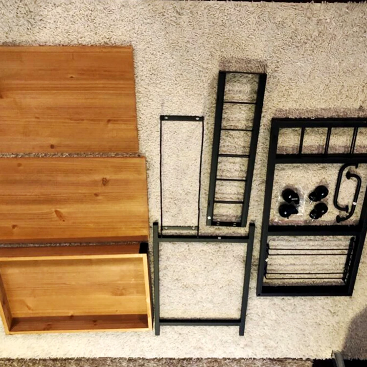 Высокое качество 3 яруса кружевных старинные железные промышленного деревянная тележка бар обслуживание to Cart