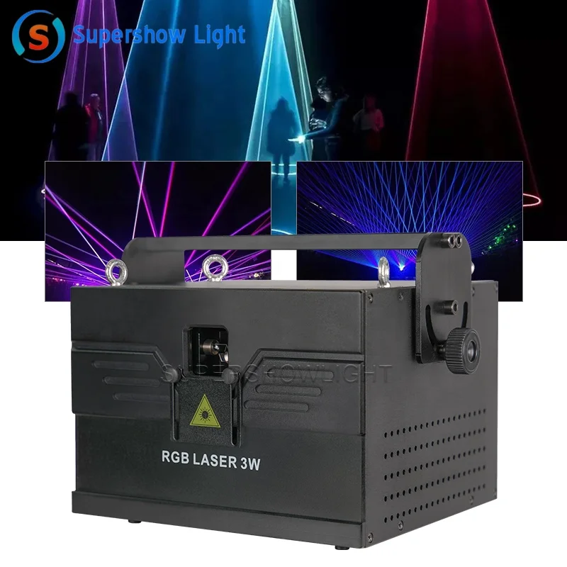 Профессиональный светодиодный сценический свет ilda rgb Лазерный свет 3 Вт анимационный проектор rgb лазерное освещение для ktv Dj club disco night club