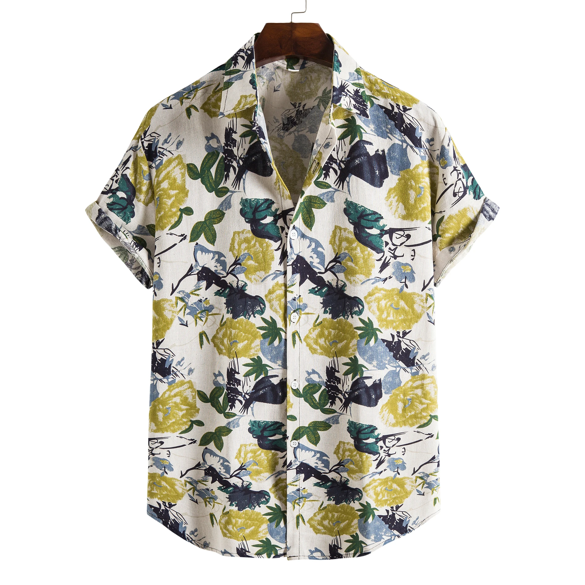 
top selling EBay Wish Amazon Hot Sale Beach Casual Short Sleeve Printing Clothing Floral Shirts printed shirt for men fashion 