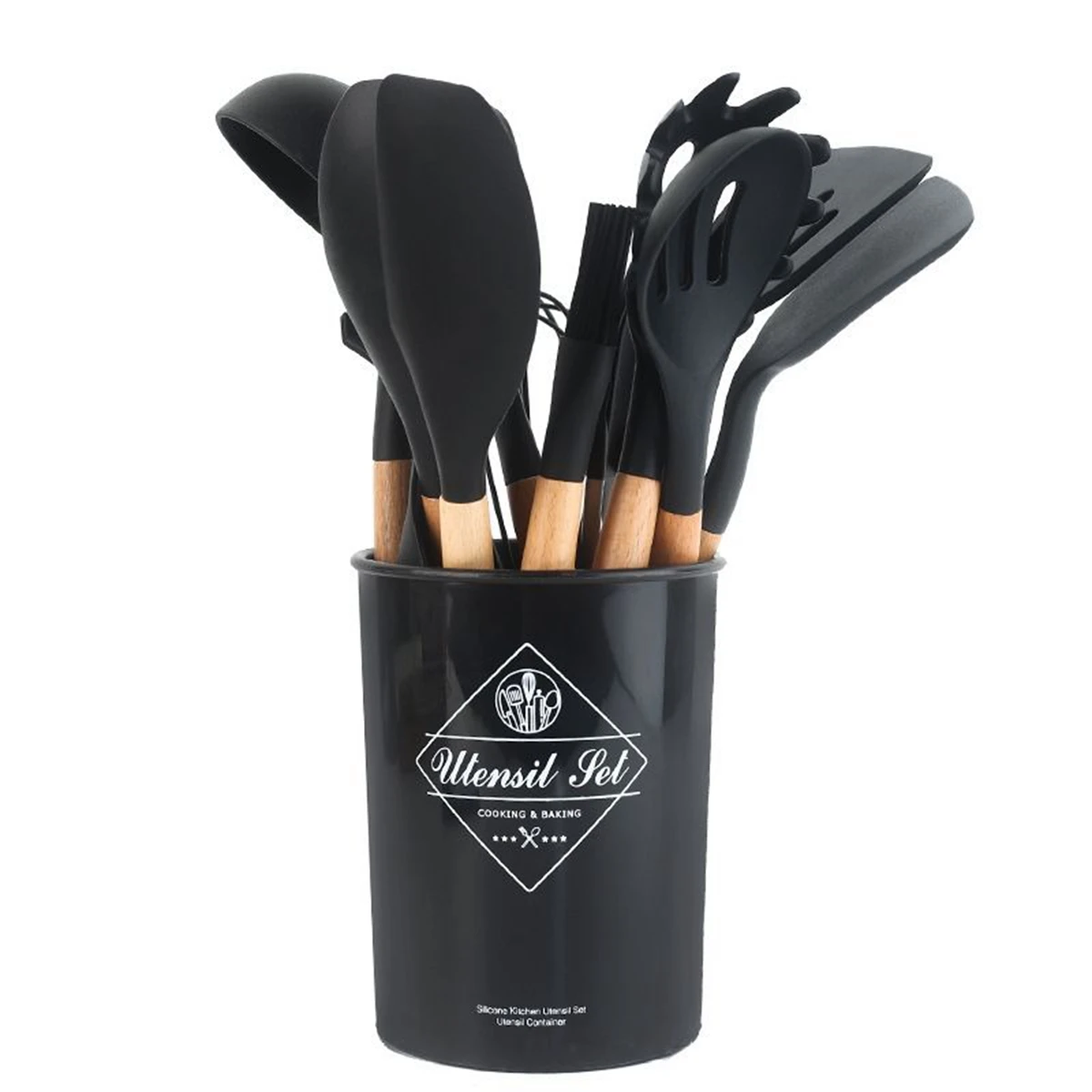 Wholesale 16 Piece Set Home Kitchen Sets and Cuttings Board Storage Bucket Kitchen Gadget Set Silica Gel Kitchen Utensil