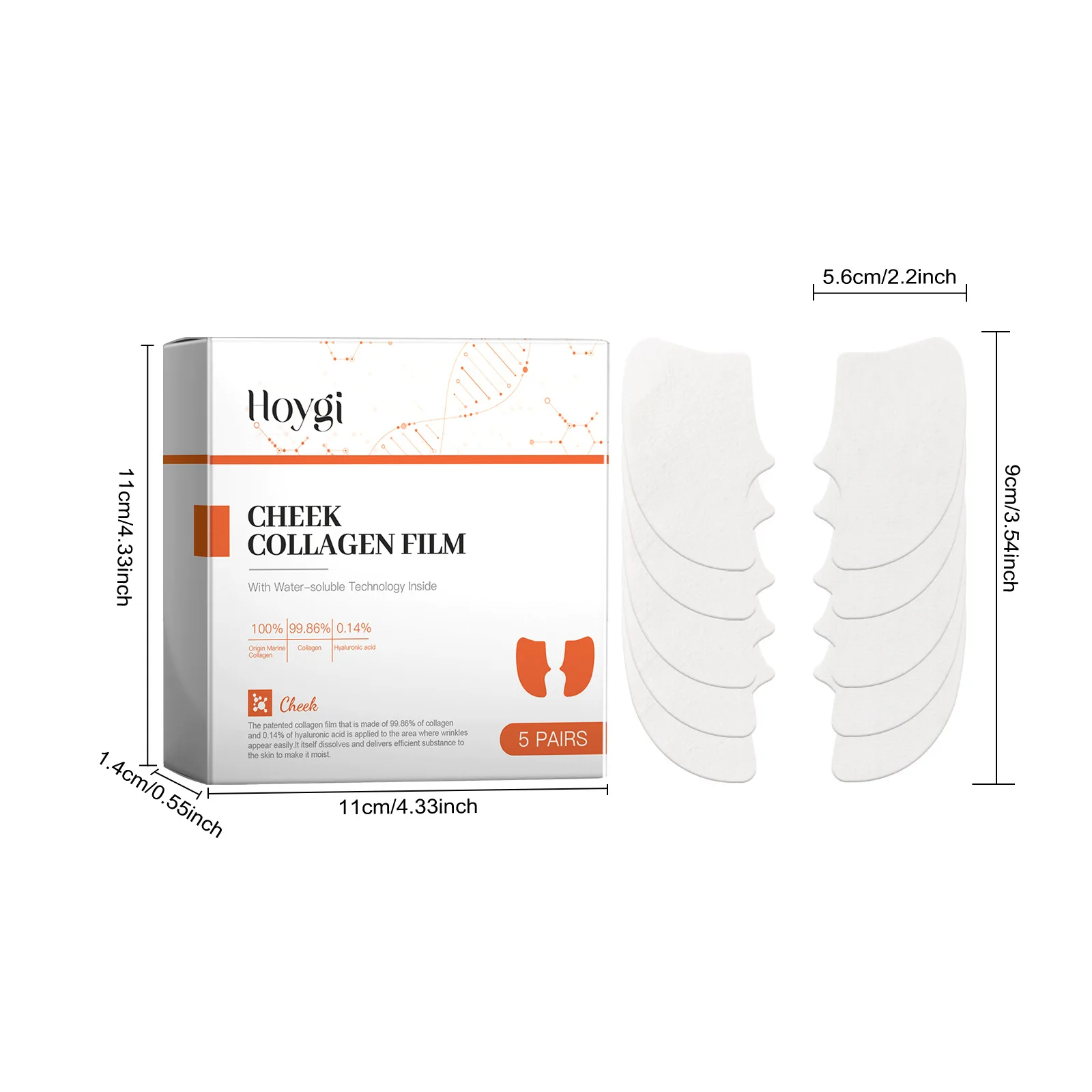 Collagen Soluble Collagen Soluble Lifting Anti-aging Film For Face Melting Remove Dark Circles Forehead