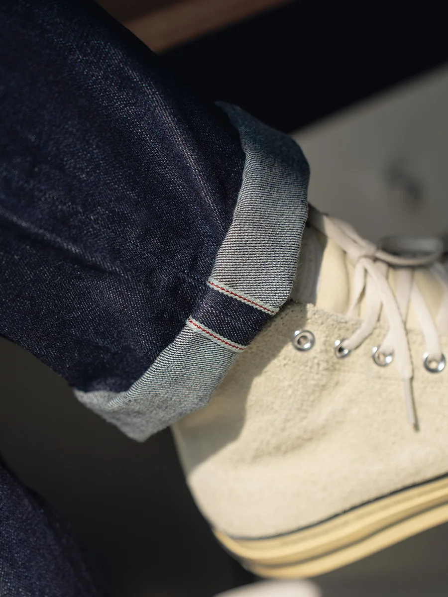 factory selvedge denim jeans dark indigo mens no wash Japanese selvedge 1 denim selvedge pants