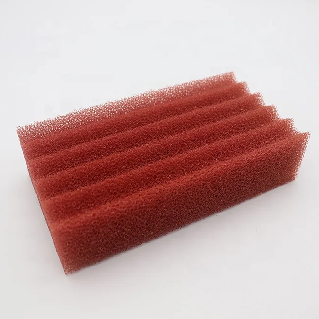 Factory wholesale Custom Wave Shape  bio filter sponge Polyurethane square sponge filter for Aquarium