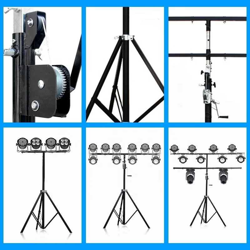3m/4.5m single-layer/double-layer Adjustable Bracket Truss Lighting Stand Wedding Stage Event Led Par Light Stand With Tripod