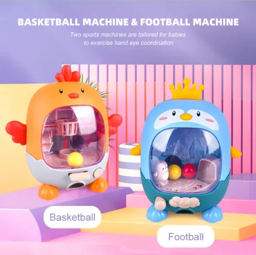 Kids shooting basketball playing football plastic toy fingertip machine desktop sport game