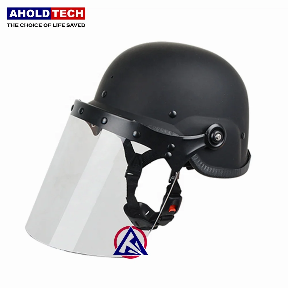 Aholdtech D02 M88 PASGT Police Anti Riot Helmet With Round Convex Visor Full Face ABS+PC