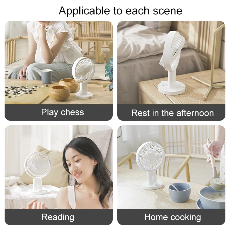 Personal Mini Desk Top Fan Portable Fans Rechargeable Mini Fan USB