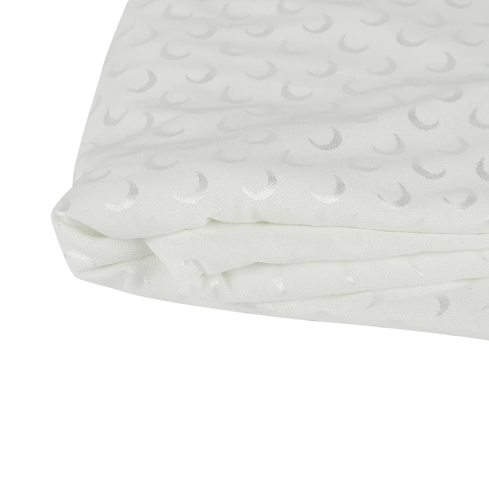 Factory Direct Sales Newly Fashionable White Textile Organza Lace Fabric Flower Embroidery