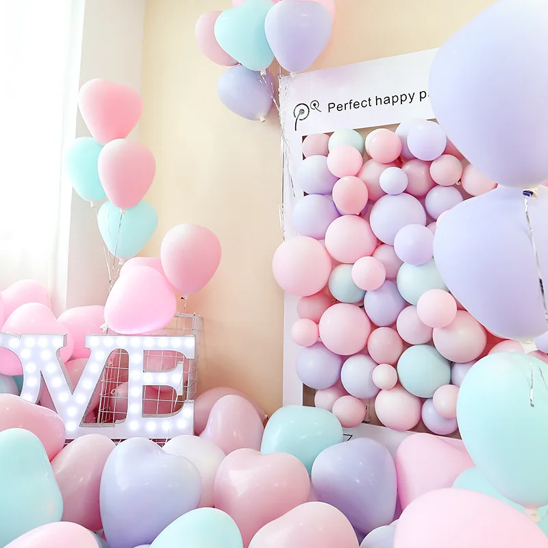 10 Inch Round Heart Shape Latex Balloons Macaron Colors Birthday Party Decoration Wedding Inflatable Global Latex Balloons