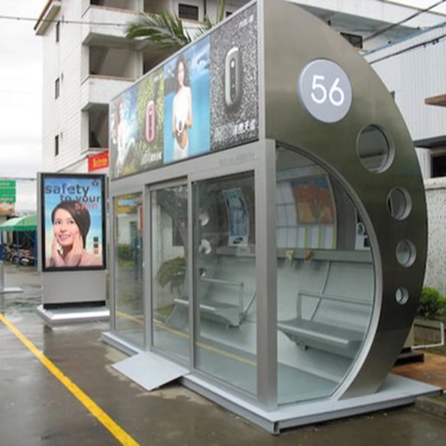 Middle East City Street Furniture Air Conditioning Bus Shelter Customized