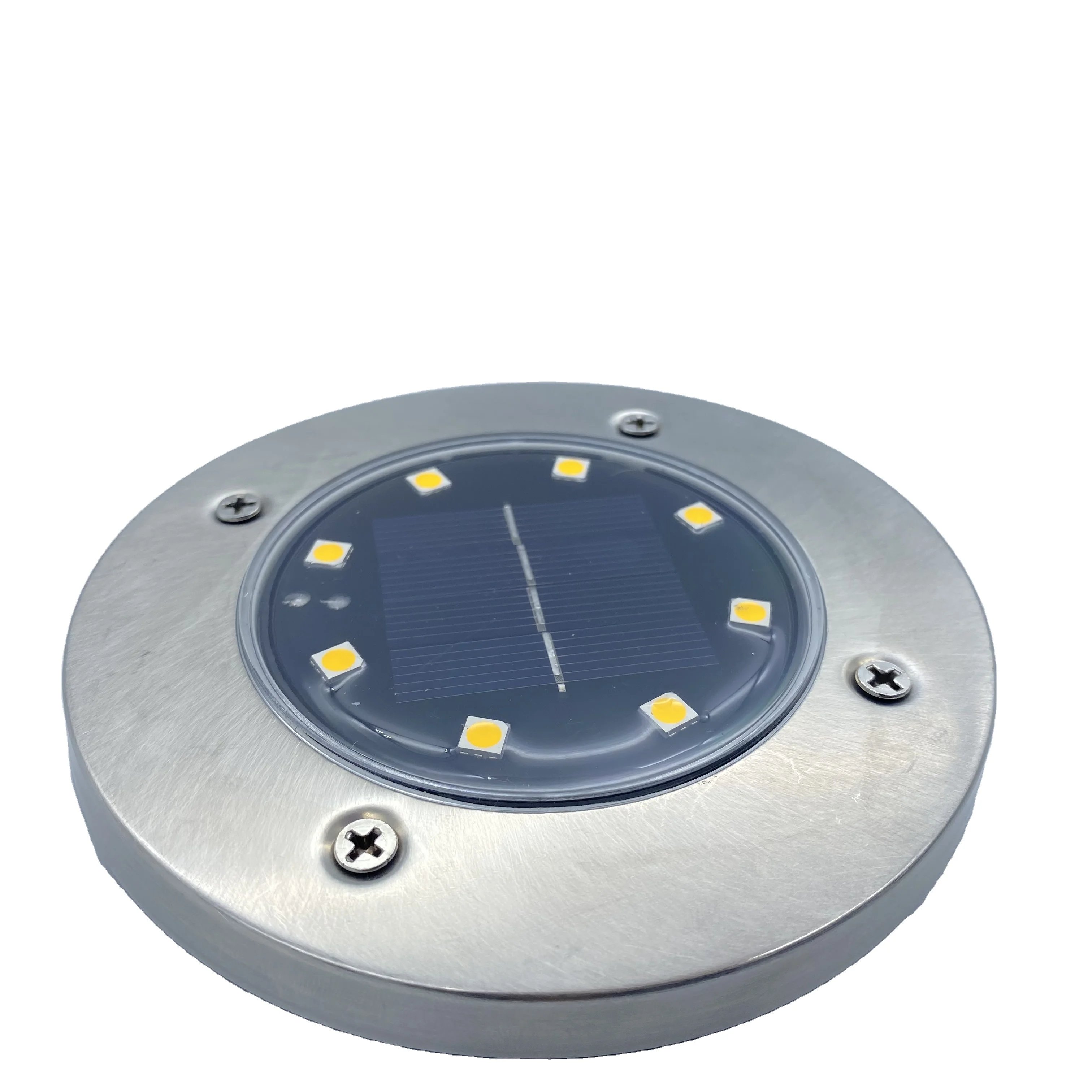 Индукционные светодиодные Подземные светильники из нержавеющей стали 201 на солнечной батарее для сада, улицы, 5 Вт, светодиодный подземный светильник