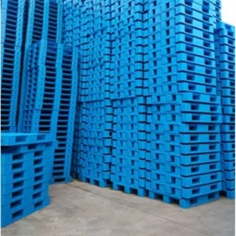  LINKIND 1300x1100x150mm Six Runners Heavy duty Flat Top Deck Single Face 100% Virgin HDPE Used Plastic Pallet