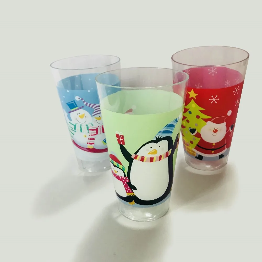 
PS Cup with Straw Product Reusable Plastic Hot Selling High Quality New Christmas Stocking Christmas Decoration Supplies 