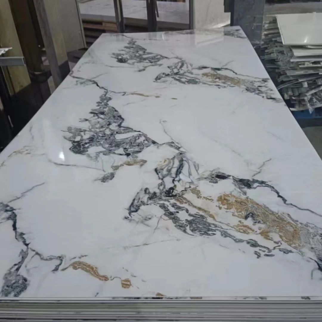Marble Grain Melamine Paper Laminated 18mm Plywood for Cabinets/Wardrobe