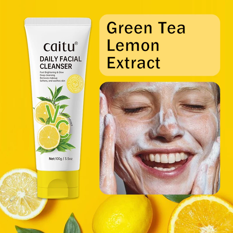 Popular Product Moisturizing and Brightening Vc Facial Cleanser ,Dense Foam,Skin Nourishing and Skin Facial Cleanser