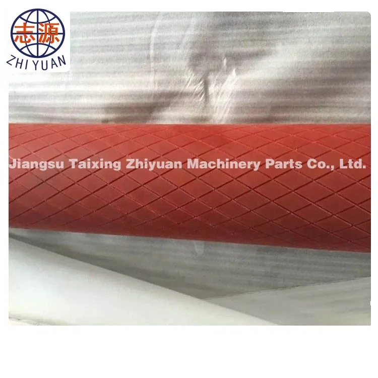 
 Изготовленный на заказ резиновый роликовый плоский роликовый шлицевой ролик анилоксовый роликовый ромбовидный паз спиральный паз  