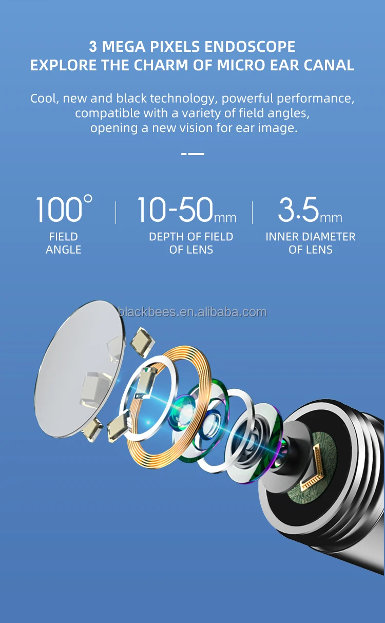 Bebird R1 Newest  ear endoscope USB micro scope with wireless camera APP 1080P