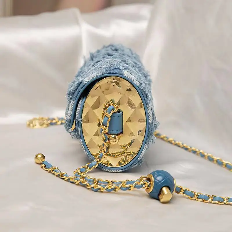 fashion chain denim canvas new purses and handbags bags women shoulder pu leather crossbody bag for ladies