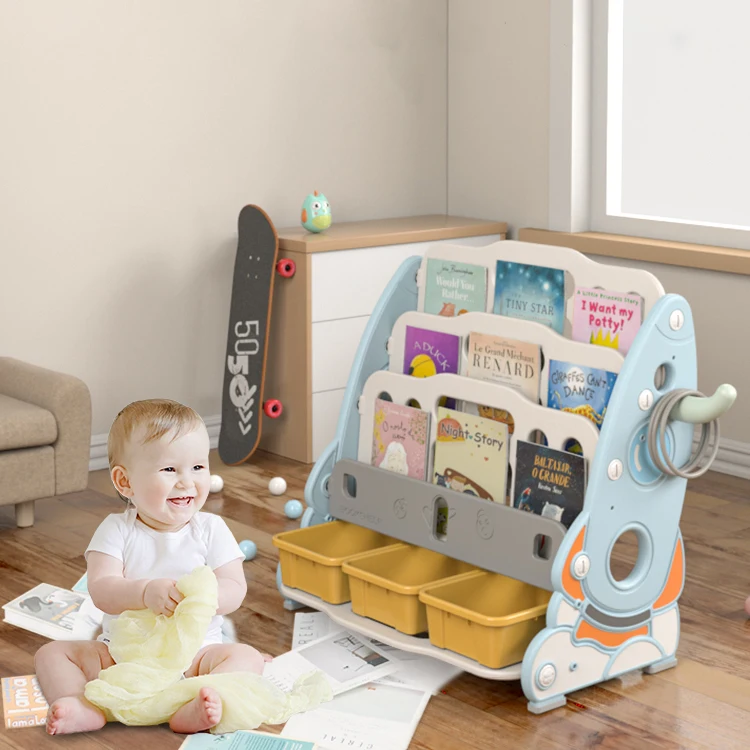 Promotional Various Durable Using HDPE Nordic Children Bookshelf