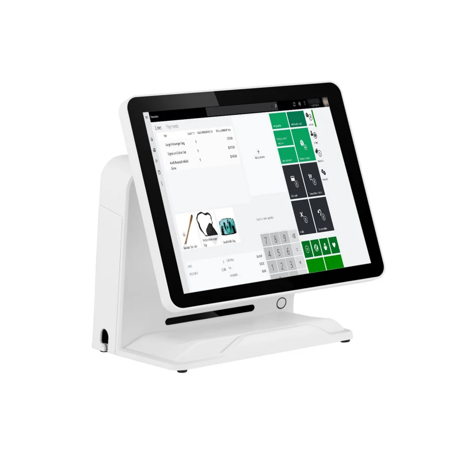 15+11.6 Inch Pos Device White Color the Latest Restaurant Capacitive Touch Screen Windows/android System All in One Pos System