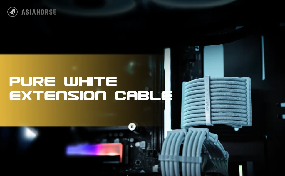 ASIAHORSE | Power Cords 1x24Pin ATX Extension Cable 2x(4+4)Pin EPS Cable 3x(6+2) PCIE Cable Custom Length