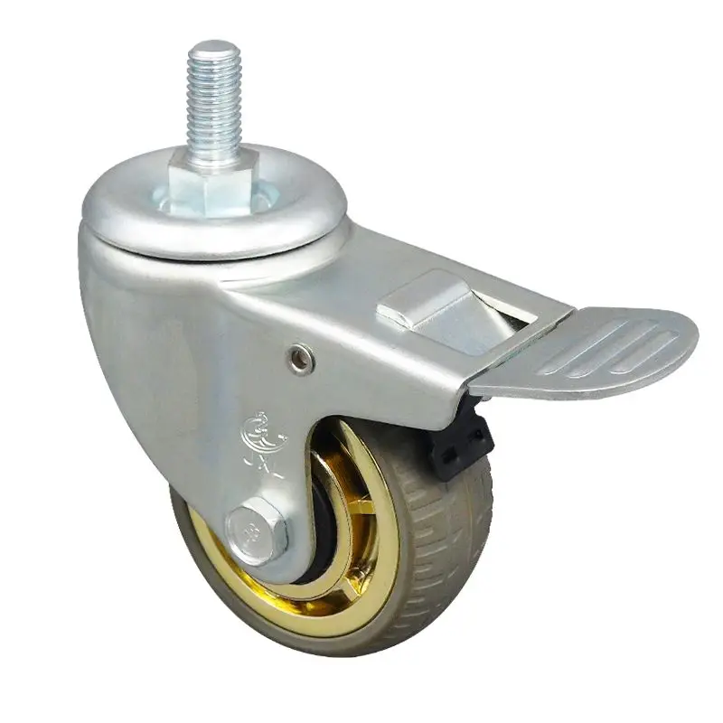 Грузоподъемность 80 кг серый резиновые колеса для кургана колеса 3 стволовых тормозом