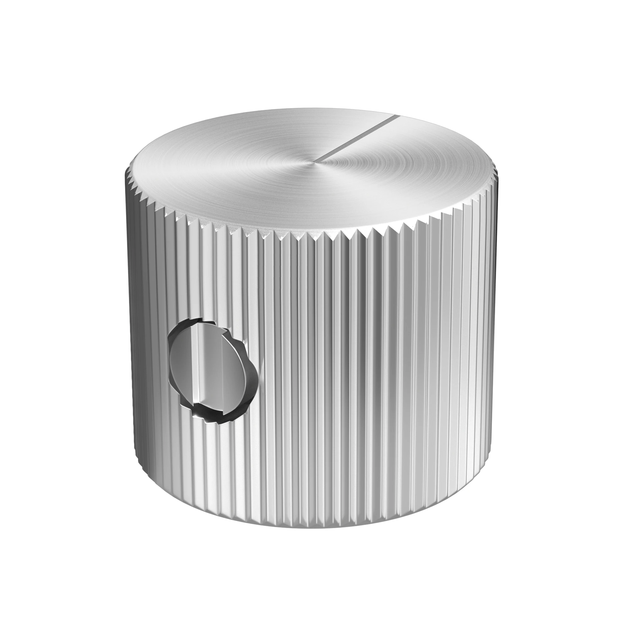 15MMX12.5MM Silver Color Aluminum Volume Potentiometer Control Audio Knob Guitar Pedal with 6.35mm Shaft Hole Diameter