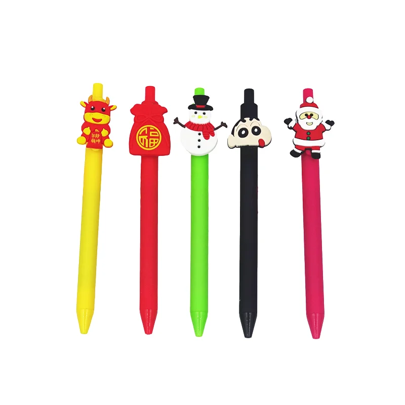 wholesale promotion ball pen with PVC character head ballpoint pen cute cartoon pen Writing width 1.0mm